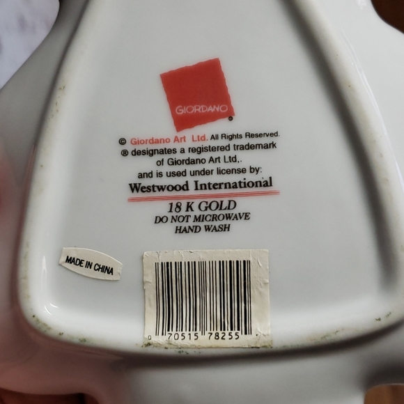 Vintage Christmas Tree Candy Dish Lined in 18k - Picture 4 of 4